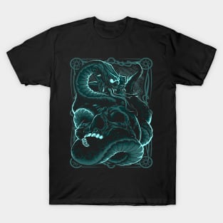 Skull with Snake 01 T-Shirt